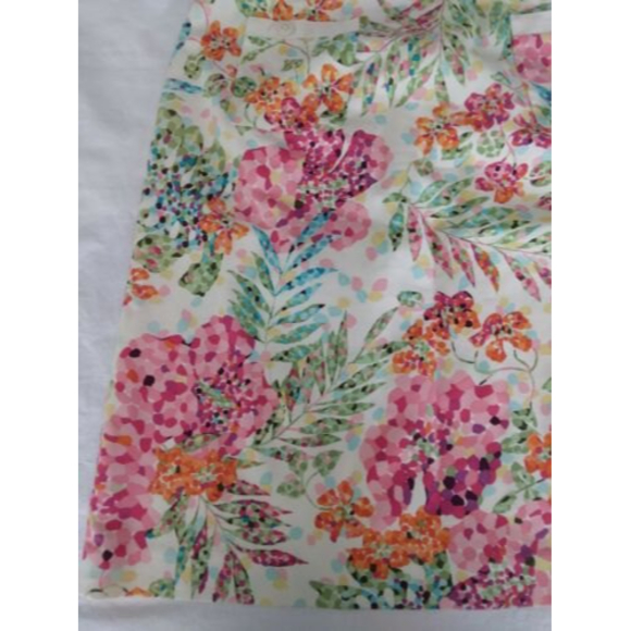 Talbots Petites A Line Skirt Floral Side Zip Womens Size 10 - Picture 3 of 8